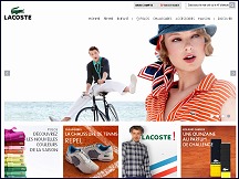Aperu du site Magasin en ligne Lacoste - vente de polos, chaussures, accessoires Lacoste