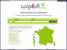 Aperu du site Wipikit Immo - moteur de recherche immobilier, maisons et appartements