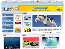 Aper�u du site NaturaVox - m�dia citoyen consacr� � l'environnement et � la nutrition