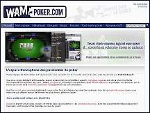 Aperu du site Wam-Poker.com - jeu de poker gratuit, forums de poker