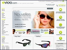 Aperu du site Evioo - lunettes de soleil de grandes marques pour femme et homme