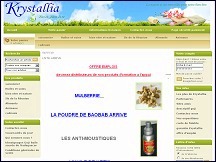 Aperu du site Krystallia - produits bio et naturels, soins de corps et beaut