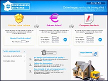 Aperçu du site Déménageurs de France - services de démenagement avec charte de qualité