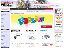 Aperçu du site Boutique Vélo - vente en ligne accessoires, équipements et vêtements pour vélo