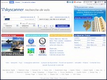 Aper�u du site Skyscanner - comparateur de billets d'avion, vols pas chers toutes compagnies
