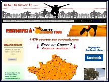 Aperu du site Ou-Courir.com - calendrier des courses  pied en France, pour savoir o courir