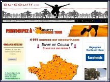 Aper�u du site Ou-Courir.com - calendrier des courses � pied en France, pour savoir o� courir