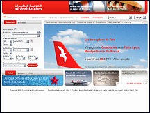 Aperu du site Air Arabia - compagnie arienne lowcost des Emirats Arabes Unis
