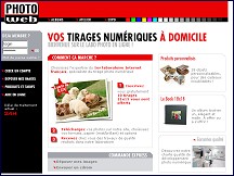Aperçu du site Photoweb : Développement et tirage photo numérique
