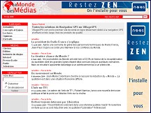 Aperçu du site Le Monde des Médias