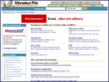 Aperçu du site Monsieur Prix