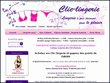 Aperu du site Clic-Lingerie.com - spcialiste de la lingerie sexy