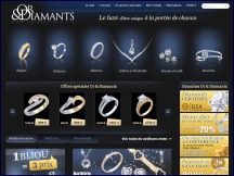 Aper�u du site Or et Diamants - bijouterie en ligne, bijoux en or et diamants