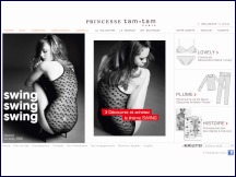 Aperçu du site Lingerie Princesse Tam Tam - boutique en ligne de la marque Princesse Tam Tam