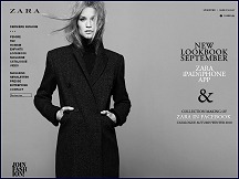 Aperçu du site Zara.fr - boutique Zara France en ligne, vêtements femmes et hommes