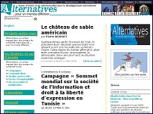 Aperçu du site Alternatives