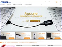 Aperu du site Asus boutique en ligne - vente de produits et d'accessoires Asus