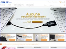 Aper�u du site Asus boutique en ligne - vente de produits et d'accessoires Asus