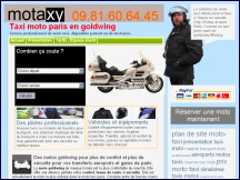 Aperu du site Motaxy - transport moto taxi sur Paris, location moto avec chauffeur