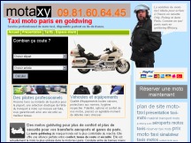 Aper�u du site Motaxy - transport moto taxi sur Paris, location moto avec chauffeur