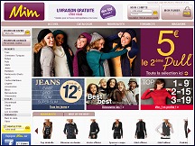 Aperu du site MIM - boutique en ligne, vtements, accessoires de mode pour femmes