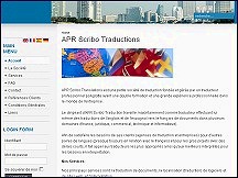 Aperu du site APR Scribo Traductions - agence de traduction, gestion projets multilingues