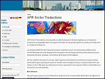 Aper�u du site APR Scribo Traductions - agence de traduction, gestion projets multilingues