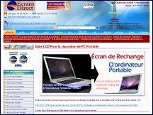 Aperu du site Ecrans-Direct.fr - vente en direct de dalles LCD pour les PC portables