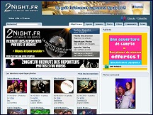 Aperu du site 2night.fr - annuaire discothques, communaut clubbeurs, photos de soires