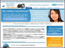 Aper�u du site Moving Services - entreprise de d�barras, Alsace et Lorraine, devis gratuit