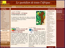 Aperu du site Afrik.com: le portail de lAfrique et du Maghreb