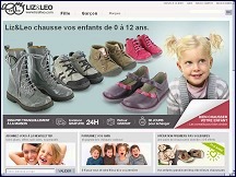 Aperu du site LIZ&LEO - boutique de chaussures pour les enfants de 0  12 ans
