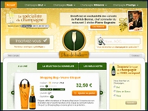 Aperu du site Plus de Bulles - spcialiste champagne, vente de vins de Champagne