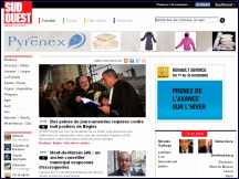 Aper�u du site Sud Ouest - journal quotidien r�gional du Sud Ouest, �dition web