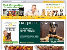 Aperu du site Sud Croquettes - croquettes et complments pour chiens et chats