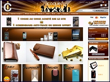 Aperu du site iCoque.fr - vente de coques et d'tuis pour iPhone, iPod et iPad