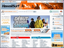 Aper�u du site HawaiiSurf - magasin de mat�riel et accessoires sports de glisse