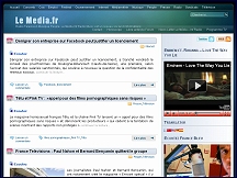 Aperu du site Le Media.fr - rseau social d'informations mdias, musique, people