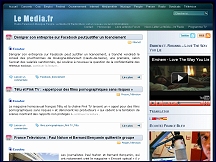 Aper�u du site Le Media.fr - r�seau social d'informations m�dias, musique, people