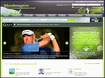 Aperu du site FriendsOnGreen - rseau social de golfeurs, annuaire clubs de golf