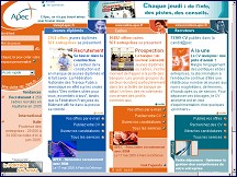 Aperçu du site APEC, recrutement et offres d'emploi cadres