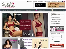 Aperu du site Comptoir des Dessous - lingerie fine fminine de grandes marques 