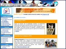 Aperçu du site Le guide des métiers dans le sport