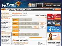 Aperu du site Leturf.fr - paris hippiques en ligne, pronostic courses de chevaux