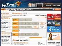 Aper�u du site Leturf.fr - paris hippiques en ligne, pronostic courses de chevaux