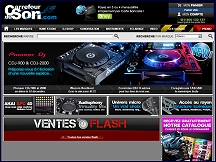Aper�u du site Carrefour du Son - mat�riel son, vid�o & �clairage grandes marques