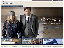 Aperçu du site Façonnable - boutique Faconnable en ligne, prêt-à-porter de luxe