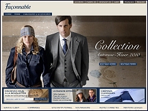 Aper�u du site Fa�onnable - boutique Faconnable en ligne, pr�t-�-porter de luxe
