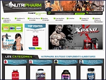 Aperu du site Nutripharm - complments alimentaires de fitness et musculation