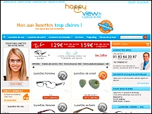 Aperu du site Happy View - opticiens en ligne, lunettes de vue aux prix discount